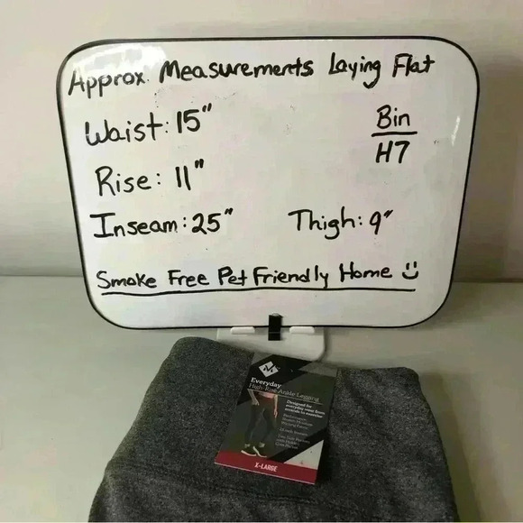 Members Mark High Rise Ankle Leggings Moisture Wicking Material Gray Size XL - Picture 10 of 10